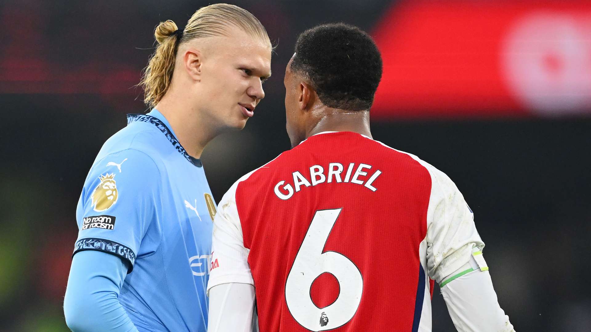 Haaland threw ball at Gabriel because he was 'rattled'  