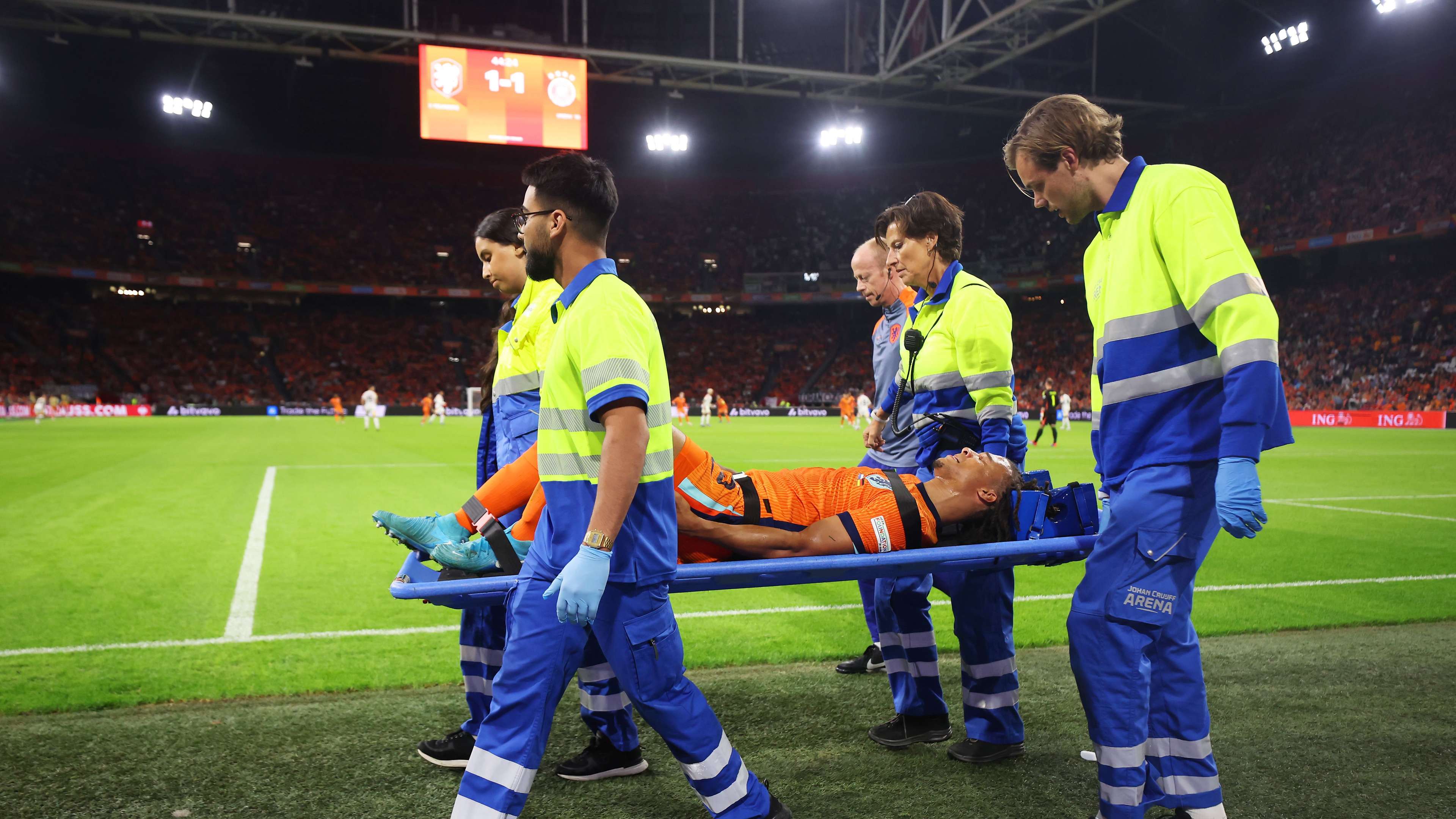 Man City hit by massive blow as injured Ake stretchered off  