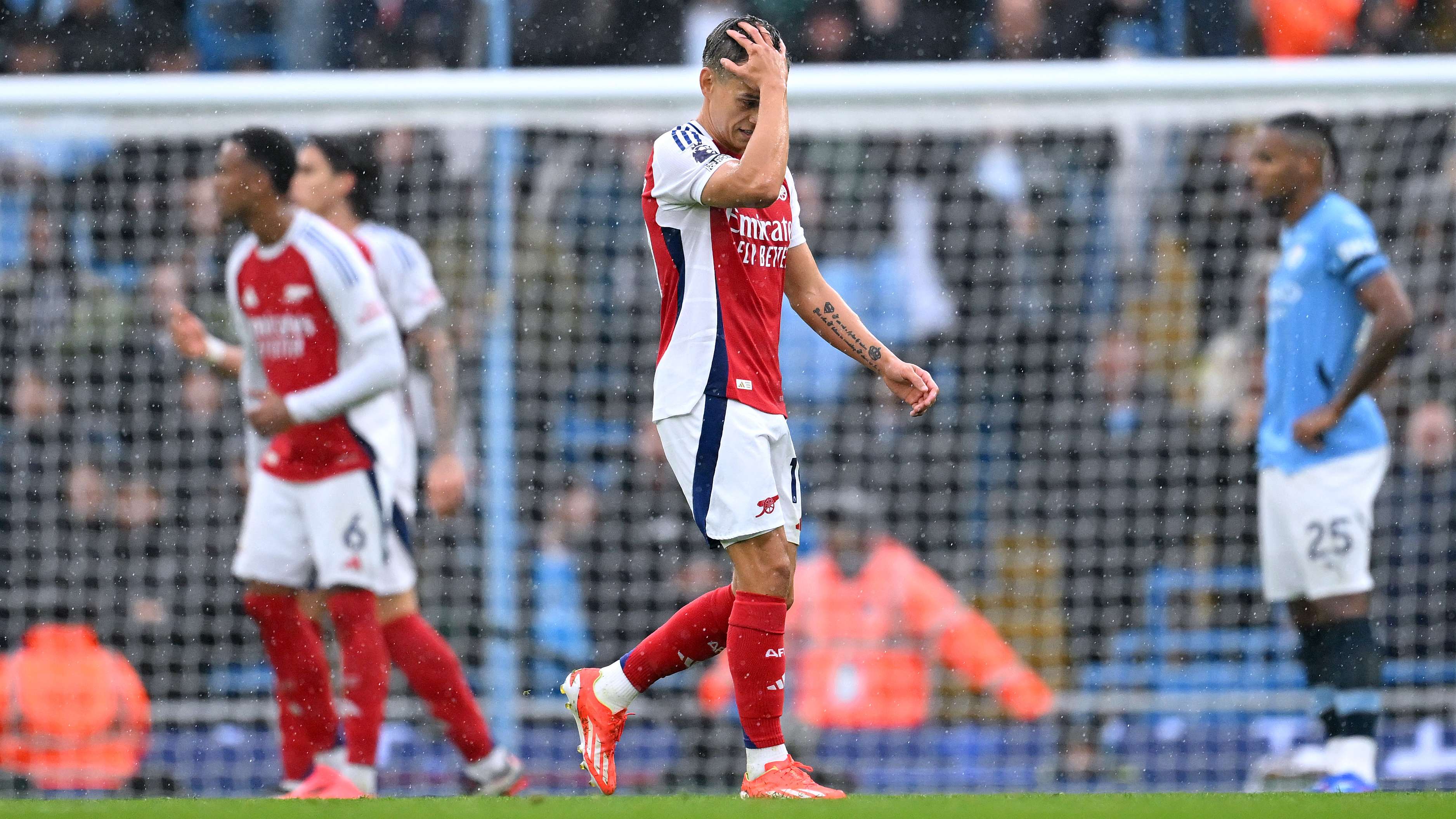 Raging Arsenal fans scream 'corruption' over Trossard red  