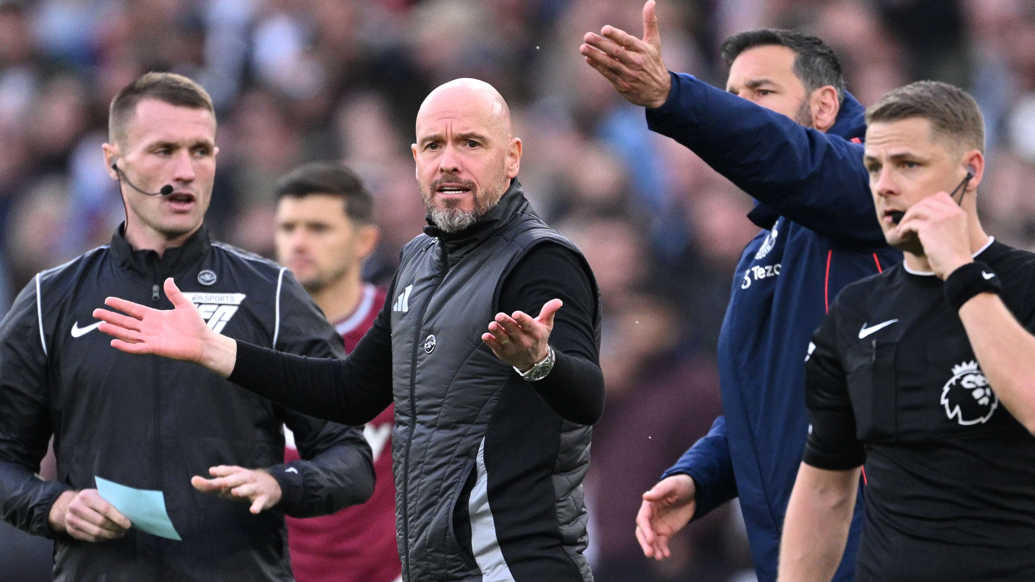 Ten Hag fumes at 'unfair' VAR call that led to Man Utd's loss at West Ham  