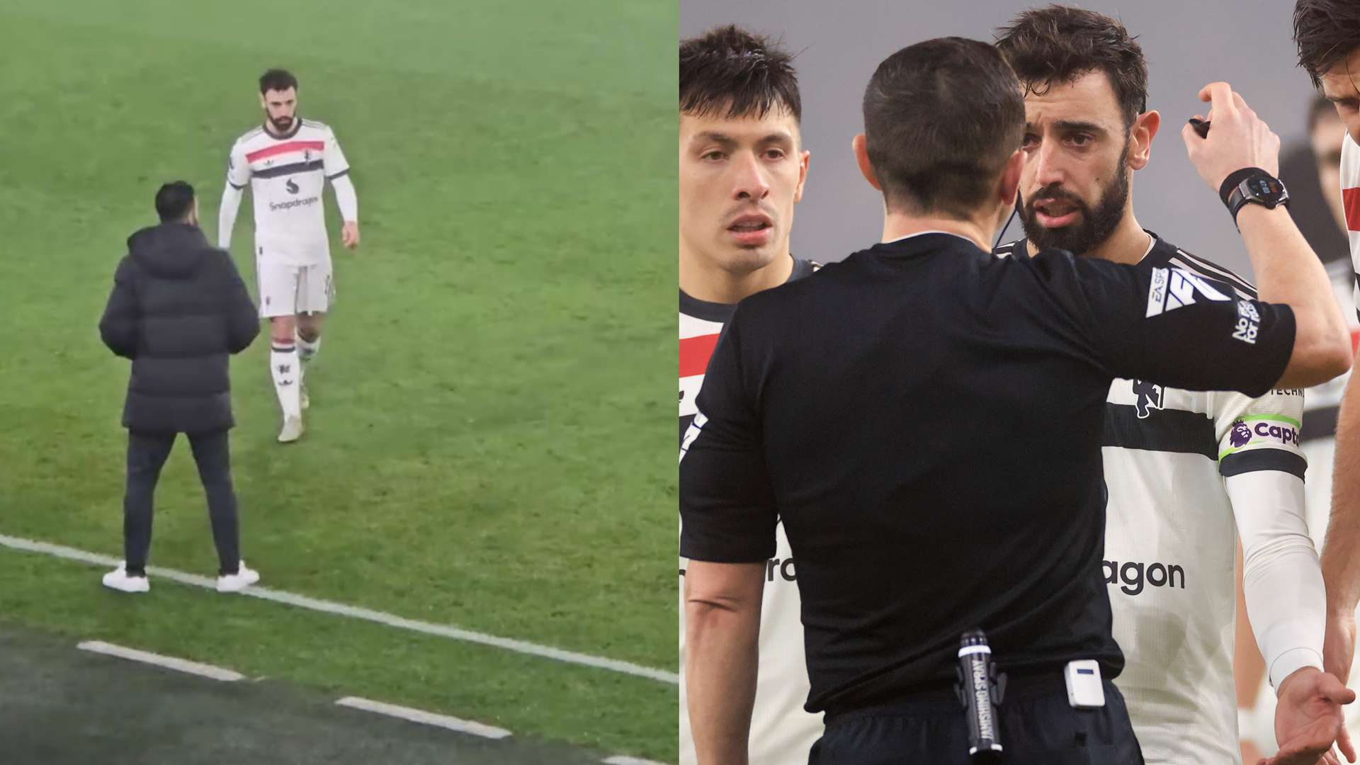 🎥 | Amorim coldly BLANKS Fernandes after Wolves red  