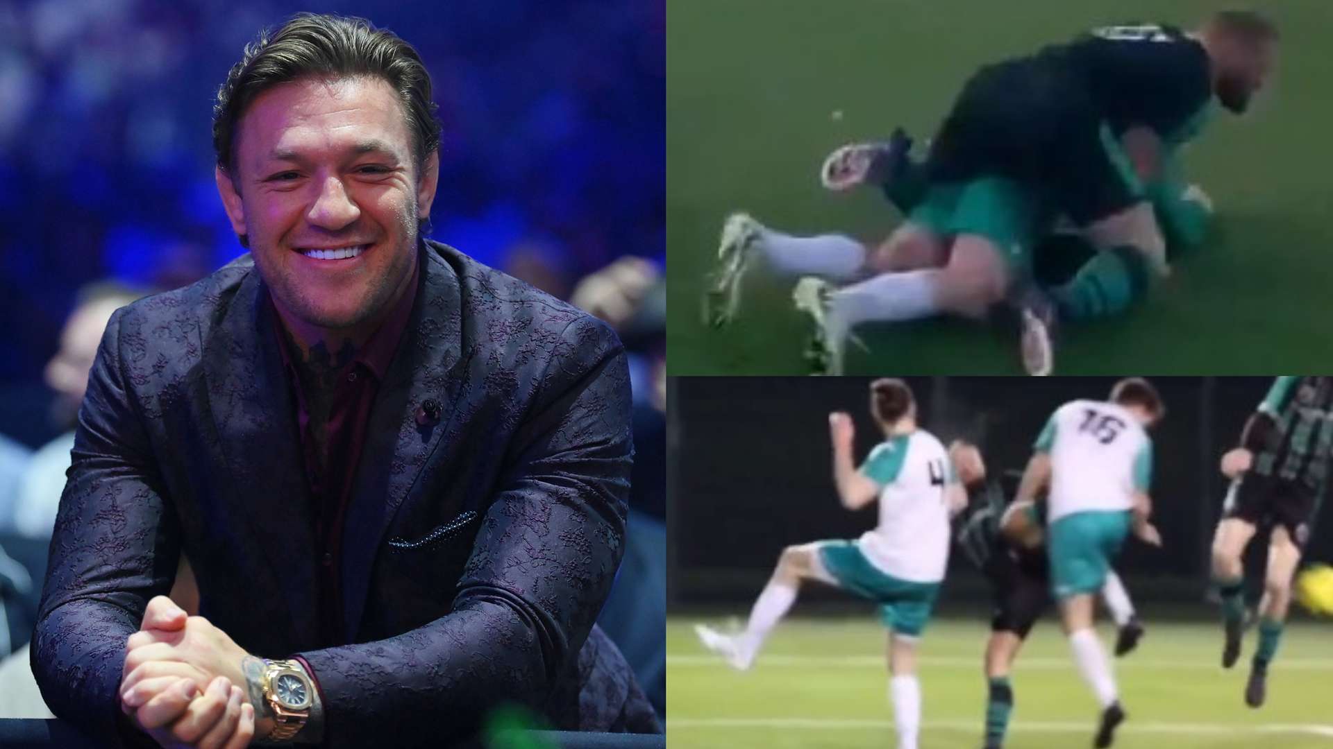 📽️ | UFC star McGregor flies into tackles & almost scores  