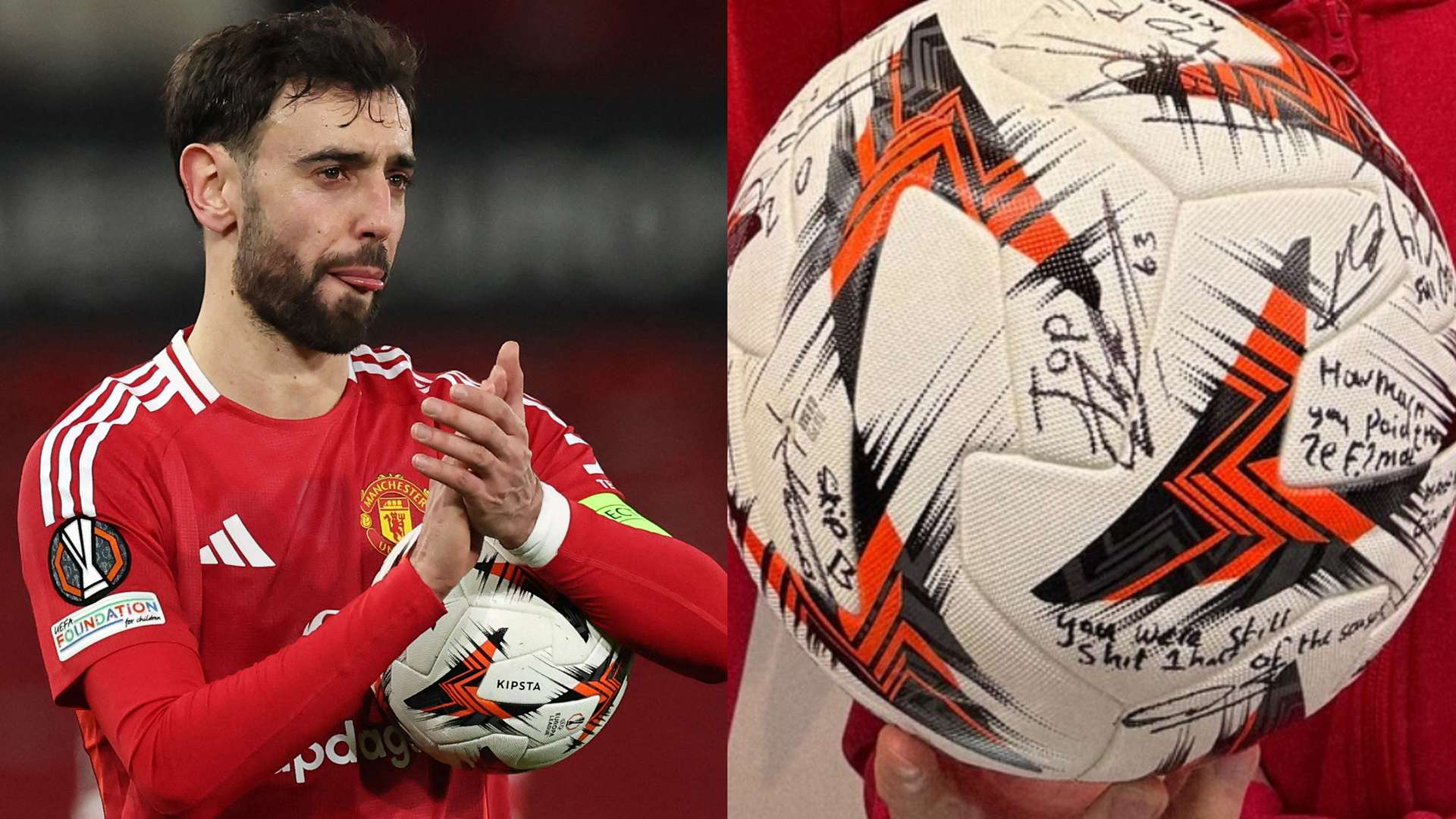 'How much you paid ref?!' - Fernandes trolled by Man Utd colleague  
