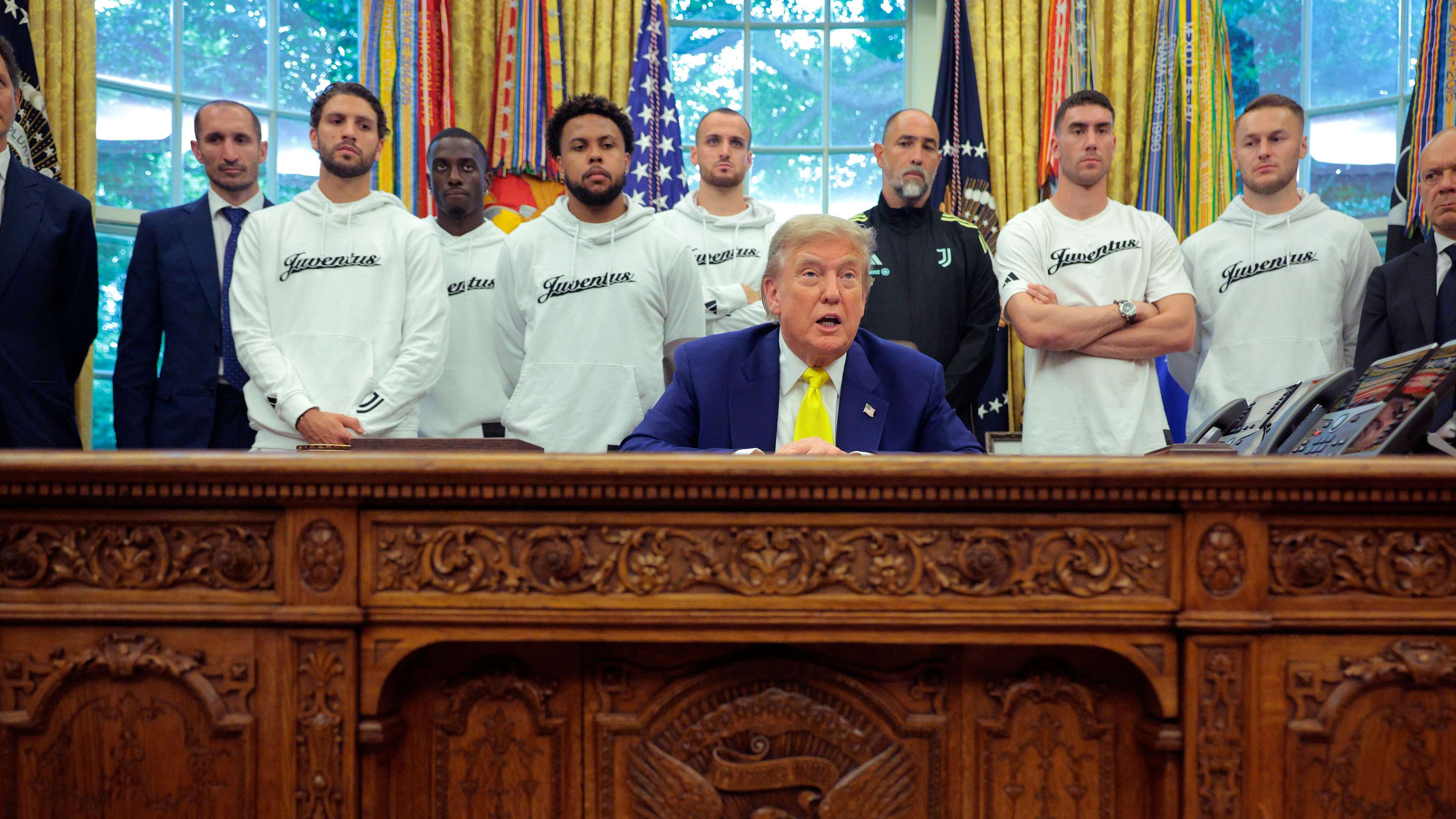 Juventus' Weah, McKenzie make awkward White House visit  