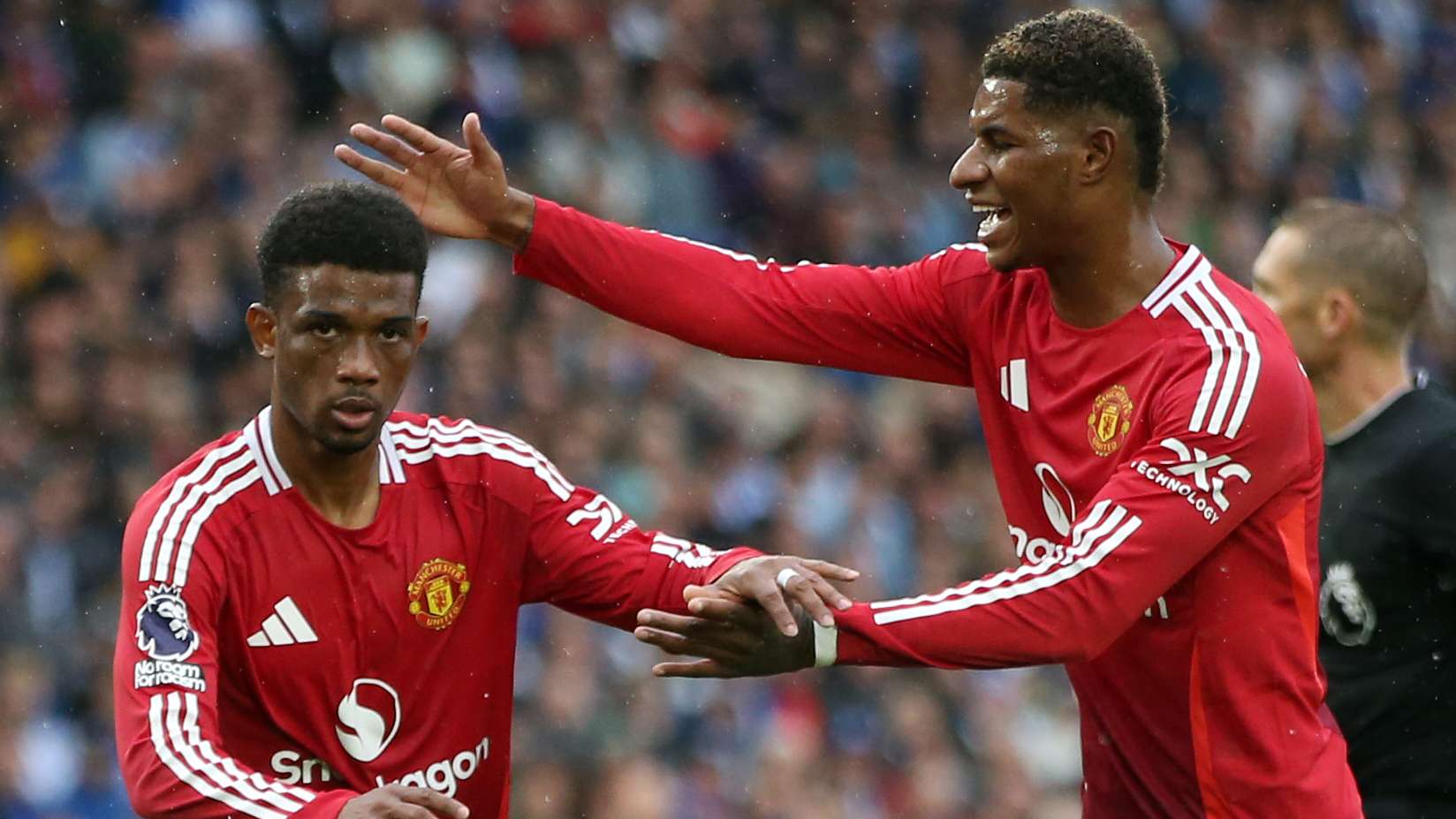 Amad reacts to Rashford & Garnacho transfer talk  