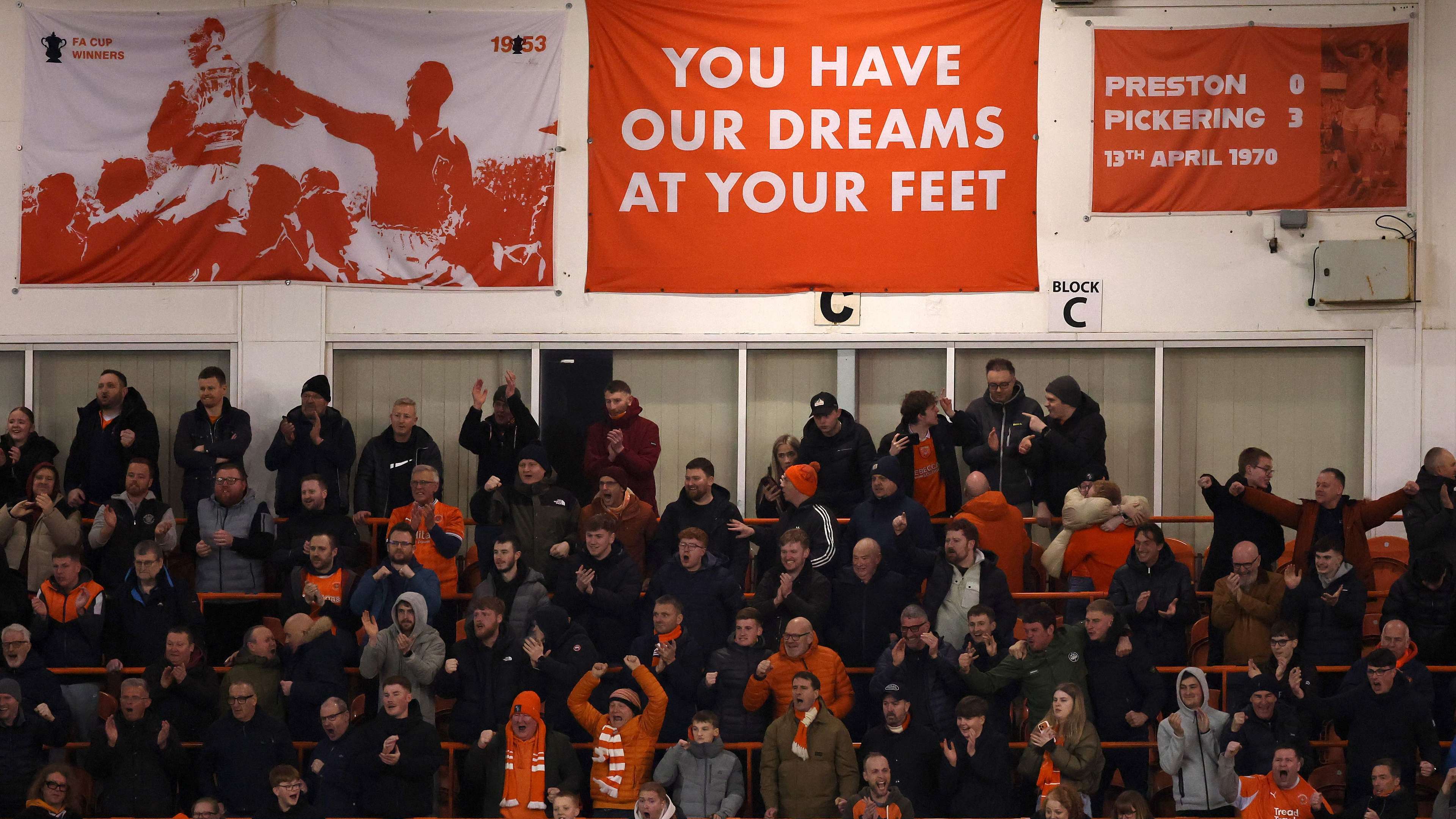 Tragedy has struck English football: a supporter has died in the stands  