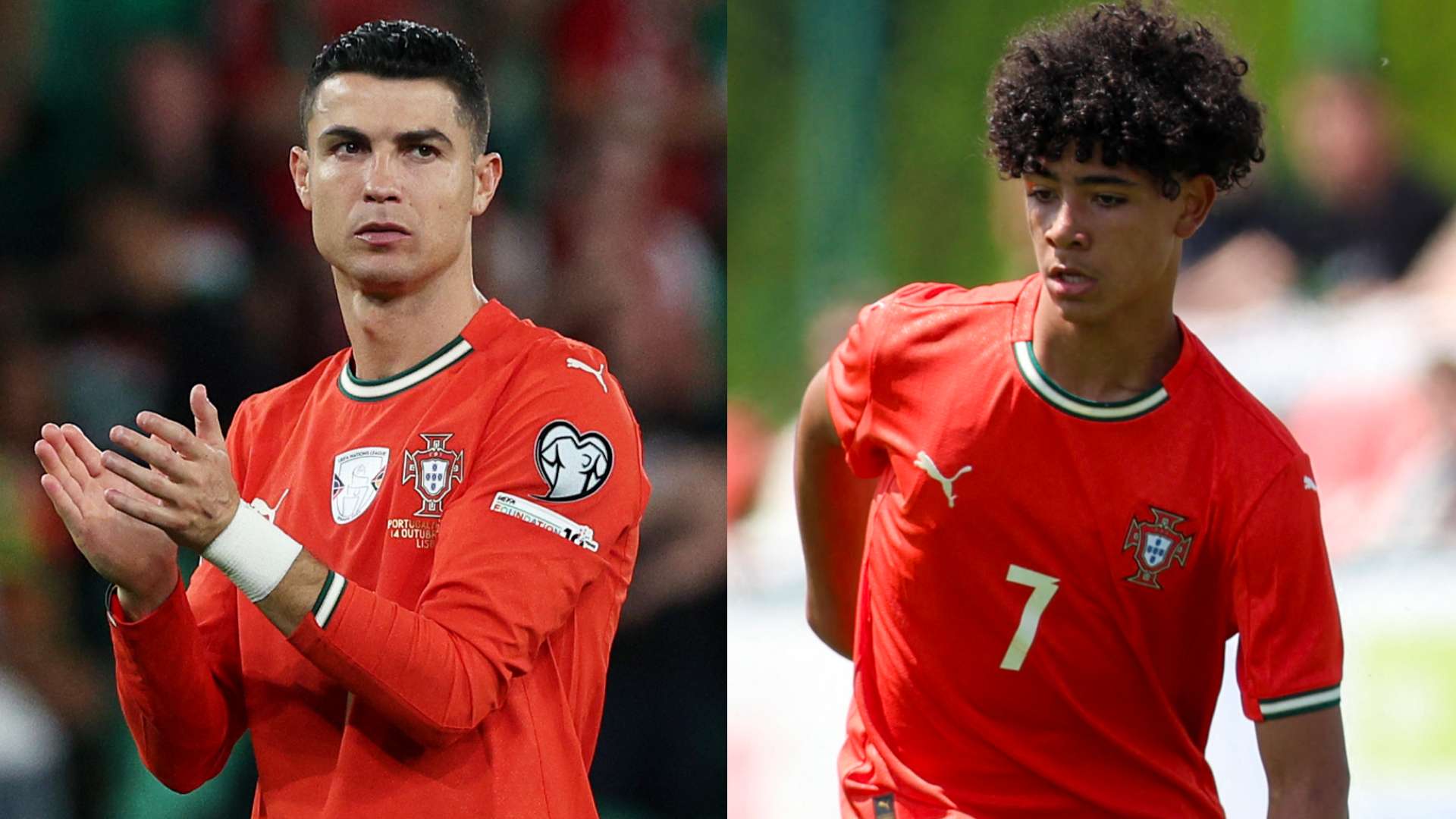 Ronaldo Jr joins Georgina to watch father in Portugal No.7 shirt  