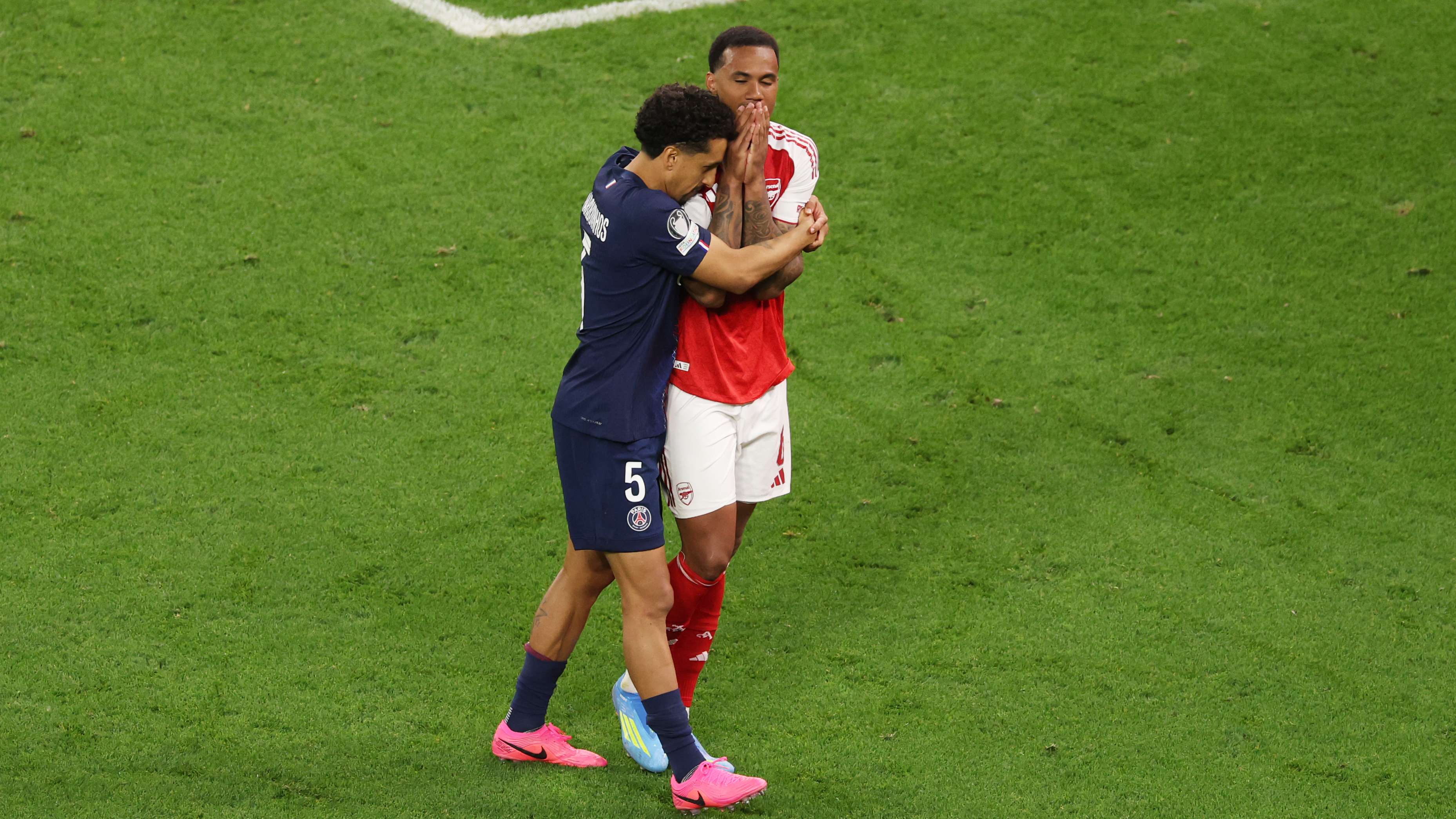 Marquinhos explains why he gave Gabriel a ‘hug’ after UCL final  