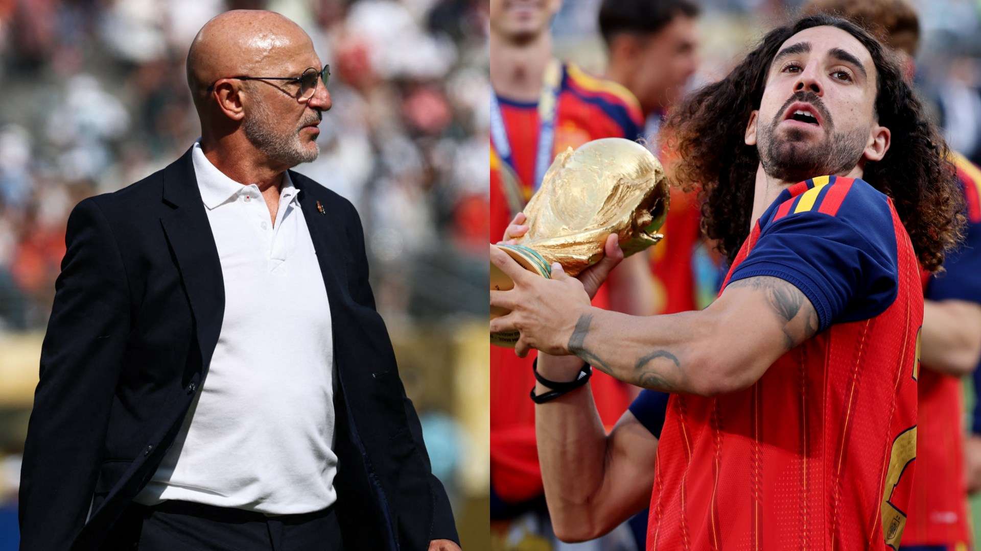 Cucurella shows off new tattoo of Spain boss De la Fuente  