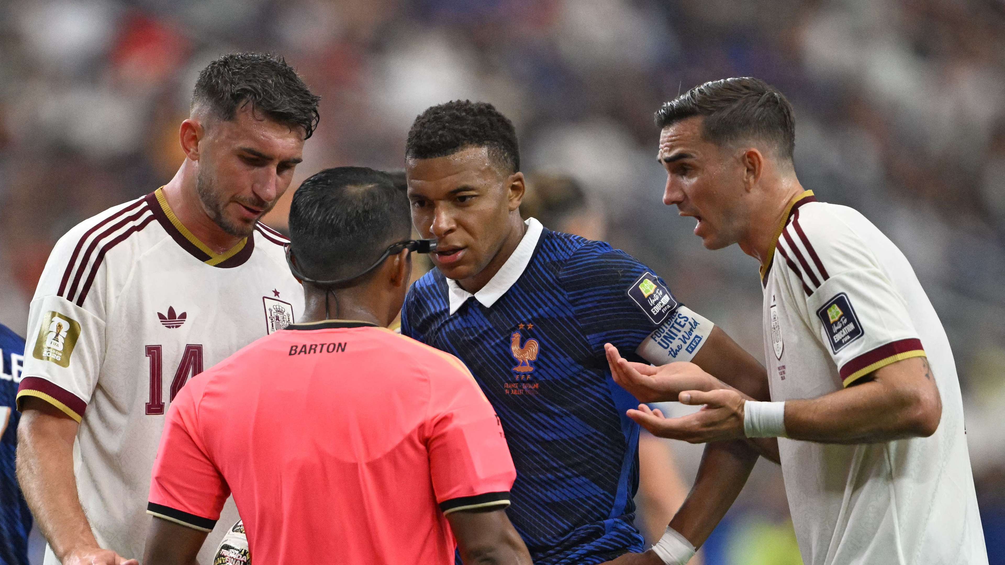 The referee of the France v Spain match responds to Deschamps  