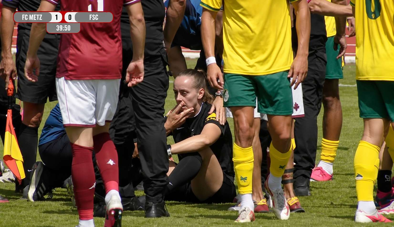 Fortuna friendly descends into complete chaos: referee injured after being struck by player  