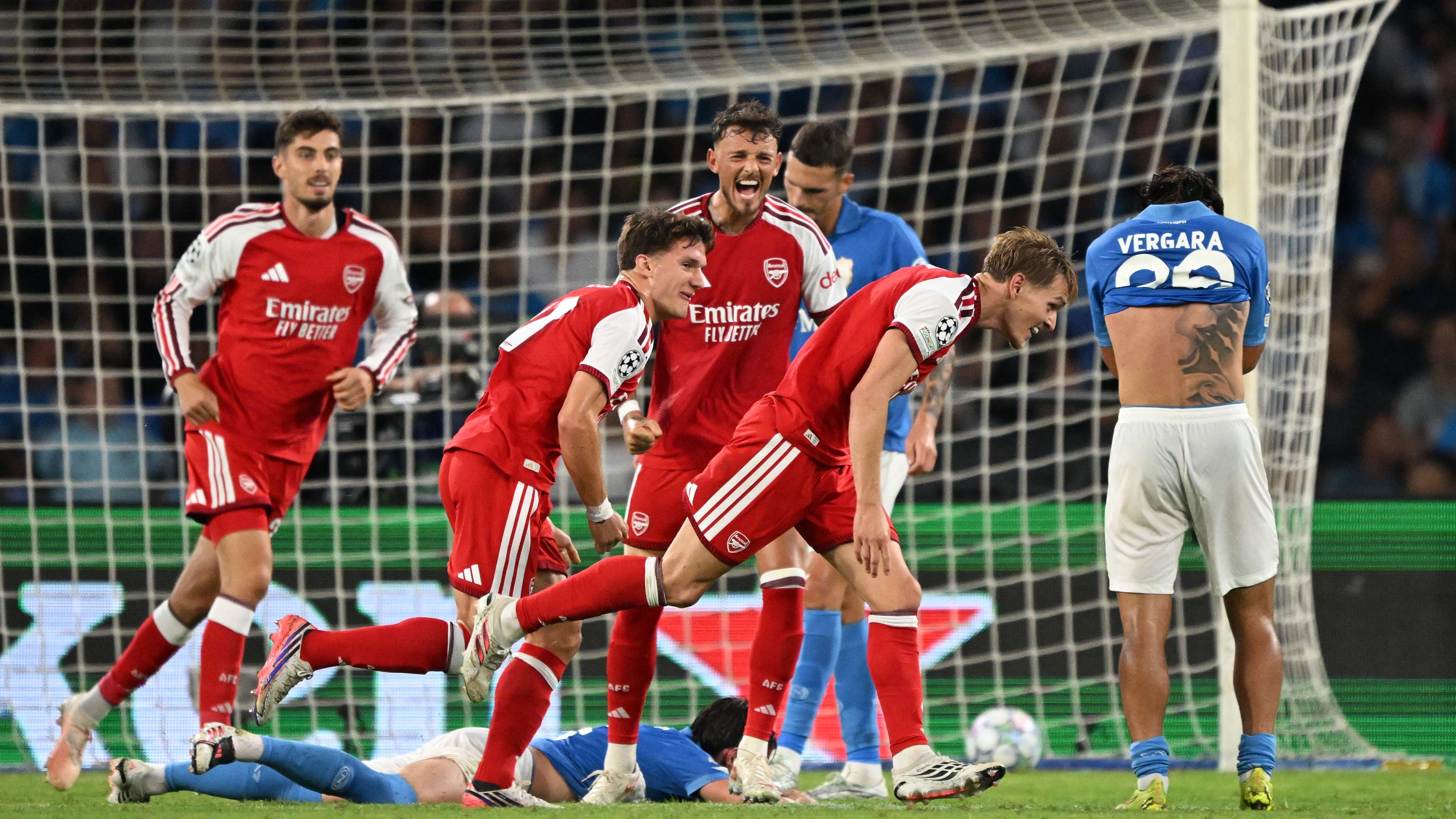 Odegaard rescues wasteful Arsenal with late Champions League stunner against Napoli  