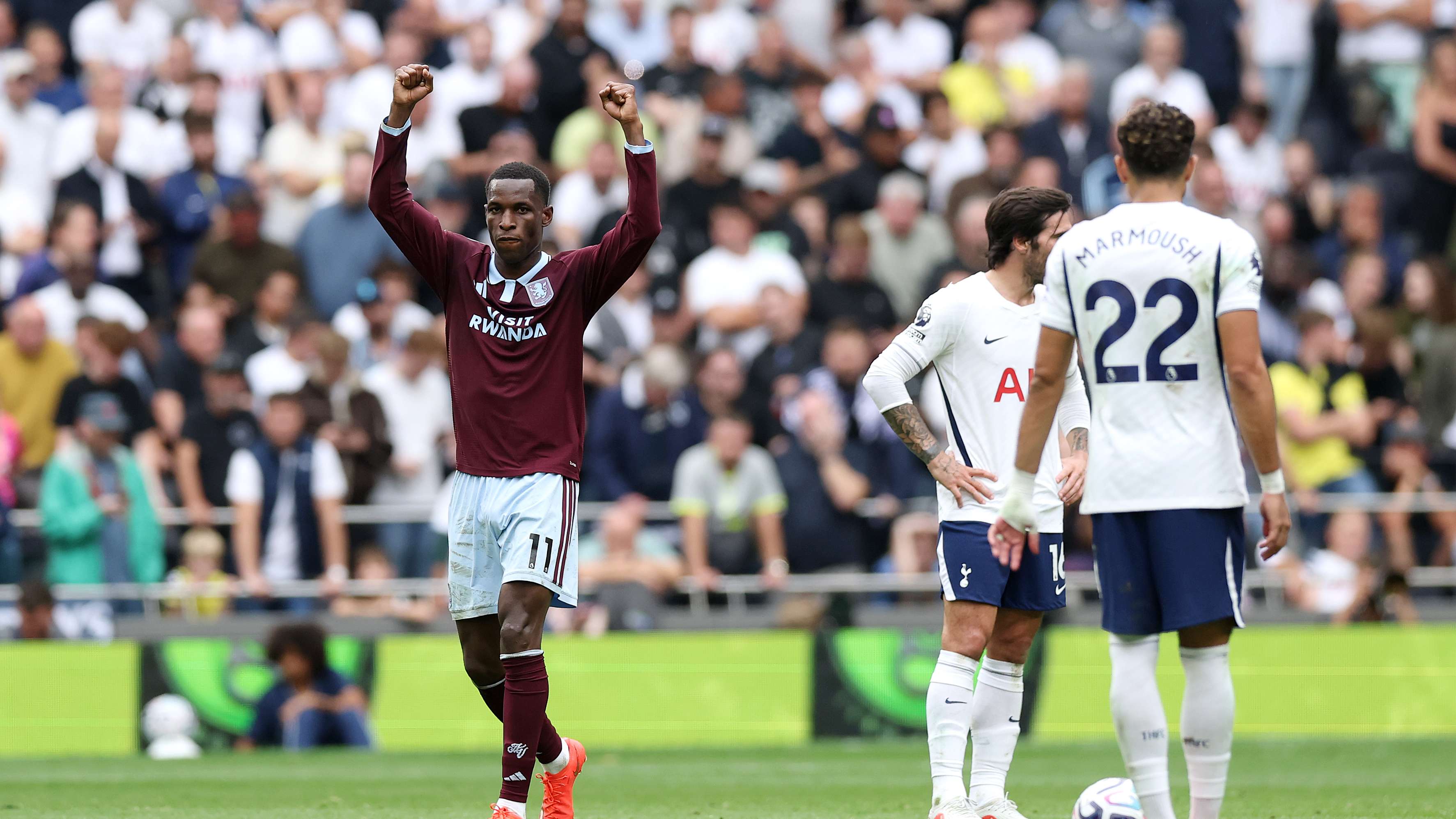 Spurs misery continues as Villa secure dramatic first win of the season in five-goal thriller  