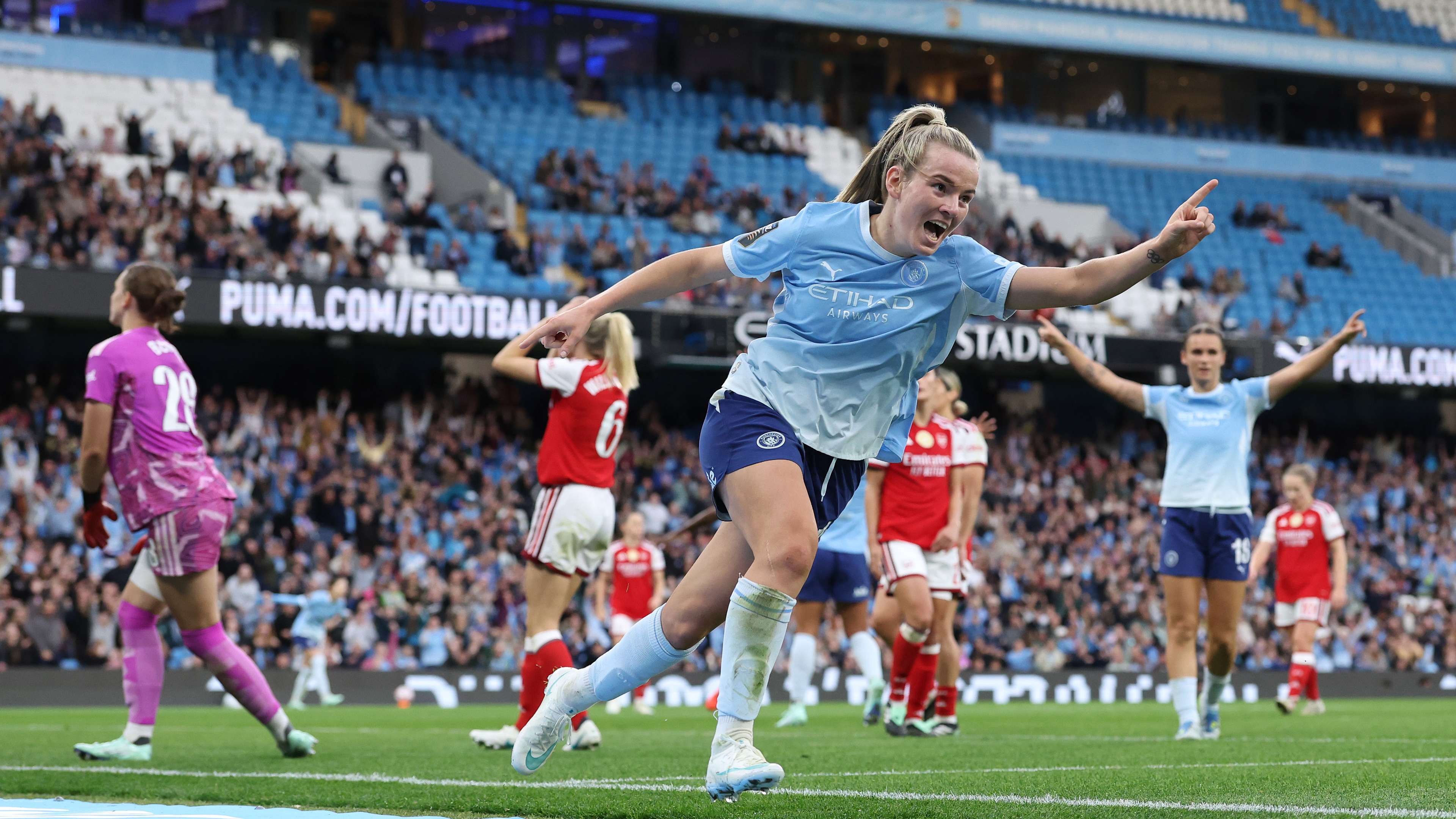 Man City extend perfect WSL start with Arsenal Women victory  